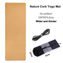 Afbeelding in Gallery-weergave laden, Jusenda 183X68cm Natural Cork TPE Yoga Mat For Fitness 5mm Sport Mats Pilates Exercise Non-slip Yoga mat With Position Body Line