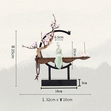 Afbeelding in Gallery-weergave laden, Waterfall Backflow Incense Burner Ladies Incense Stick Holder Buddha Home Decoration Ceramic Burner Handmade Flower Censer