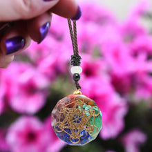 Afbeelding in Gallery-weergave laden, Natural Crystal Chakra Orgone Energy 7 Chakra Stones Pendant Energizing Necklace Absorbs Negative Energy Bring Lucky Necklace