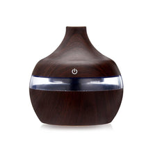 Afbeelding in Gallery-weergave laden, Wood Grain Essential Oil Aromatherapy Diffuser USB Charging Home Air Humidifier Purify Soothing LED Night Light Mist Maker