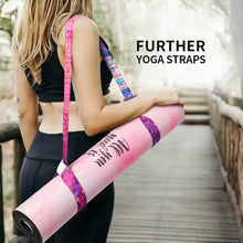 Afbeelding in Gallery-weergave laden, Yoga Mat Strap Belt Adjustable Sports Sling Shoulder Carry Strap Belt Exercise Stretch Fitness Equiment Elastic Yoga Belt