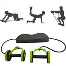 Afbeelding in Gallery-weergave laden, Buikspierwiel met elastiek voor krachttraining