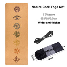 Afbeelding in Gallery-weergave laden, Jusenda 183X68cm Natural Cork TPE Yoga Mat For Fitness 5mm Sport Mats Pilates Exercise Non-slip Yoga mat With Position Body Line
