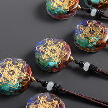 Afbeelding in Gallery-weergave laden, Natural Crystal Chakra Orgone Energy 7 Chakra Stones Pendant Energizing Necklace Absorbs Negative Energy Bring Lucky Necklace
