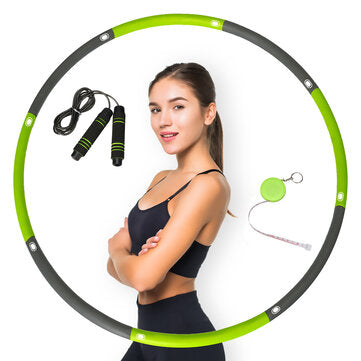 Sport Hoops Kit 8 Sectie Verstelbare Fitness Hoops Afslanken Fitness Gym Thuis met 2.5m Springtouw